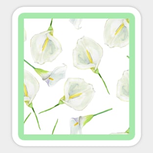 Cute White Flowers Pattern | Beautiful Floral Sticker